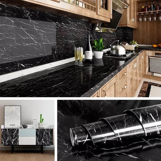 Self-Adhesive Marble Wallpaper Roll (Waterproof)