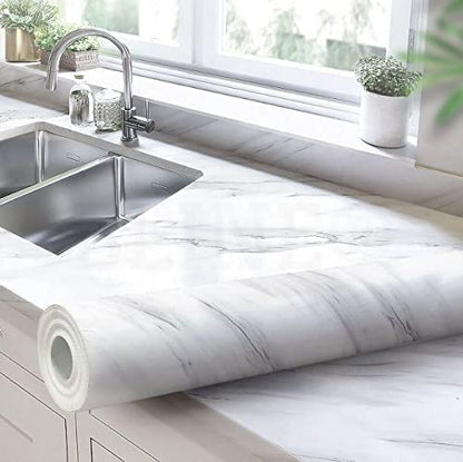 Self-Adhesive Marble Wallpaper Roll (Waterproof)
