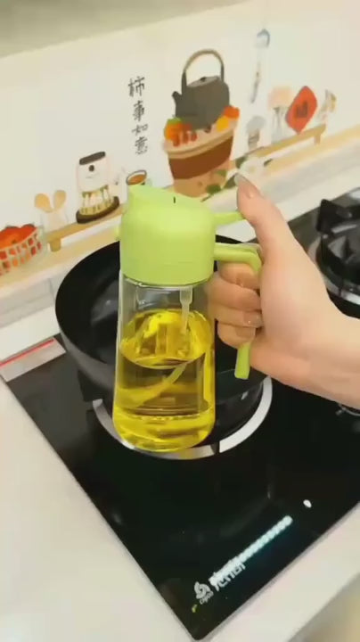 2-in-1 Glass Oil Sprayer &amp; Dispenser Bottle